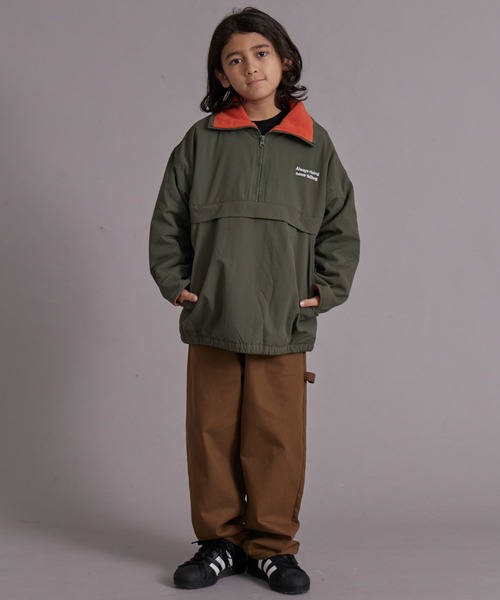 セール】フリース ナイロン ハーフジップ アノラック ブルゾン