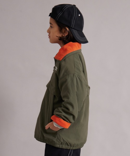 セール】フリース ナイロン ハーフジップ アノラック ブルゾン