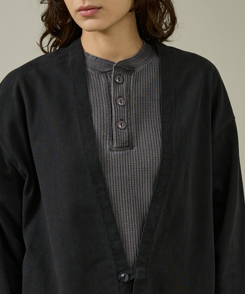 ABAHOUSE（アバハウス）の「【SEABEES / シービス】HEAVY WEIGHT CARDIGAN / ヘビーウェイト カーディガン/2523-SB35（カーディガン/ボレロ・メンズ・グレー系その他/ブラック/ホワイト系その他/ブラウン・M/L）」の10枚目の写真