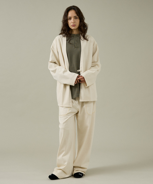 ABAHOUSE（アバハウス）の「【SEABEES / シービス】HEAVY WEIGHT CARDIGAN / ヘビーウェイト カーディガン/2523-SB35（カーディガン/ボレロ・メンズ・グレー系その他/ブラック/ホワイト系その他/ブラウン・M/L）」の20枚目の写真