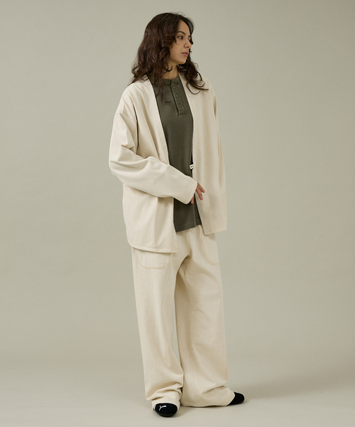 ABAHOUSE（アバハウス）の「【SEABEES / シービス】HEAVY WEIGHT CARDIGAN / ヘビーウェイト カーディガン/2523-SB35（カーディガン/ボレロ・メンズ・グレー系その他/ブラック/ホワイト系その他/ブラウン・M/L）」の21枚目の写真