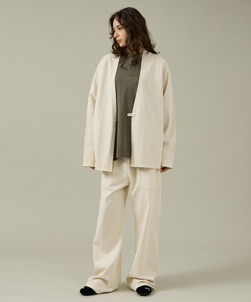 ABAHOUSE（アバハウス）の「【SEABEES / シービス】HEAVY WEIGHT CARDIGAN / ヘビーウェイト カーディガン/2523-SB35（カーディガン/ボレロ・メンズ・グレー系その他/ブラック/ホワイト系その他/ブラウン・M/L）」の22枚目の写真