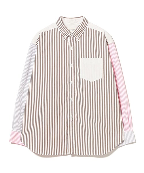 BEAMS BOY(ビームスボーイ)の「ストライプ クレイジー ボタンダウン ロングスリーブ(シャツ/ブラウス・レディース・ブラック/ブラウン/ネイビー・1/2)」の5枚目の写真
