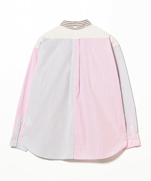 BEAMS BOY(ビームスボーイ)の「ストライプ クレイジー ボタンダウン ロングスリーブ(シャツ/ブラウス・レディース・ブラック/ブラウン/ネイビー・1/2)」の6枚目の写真