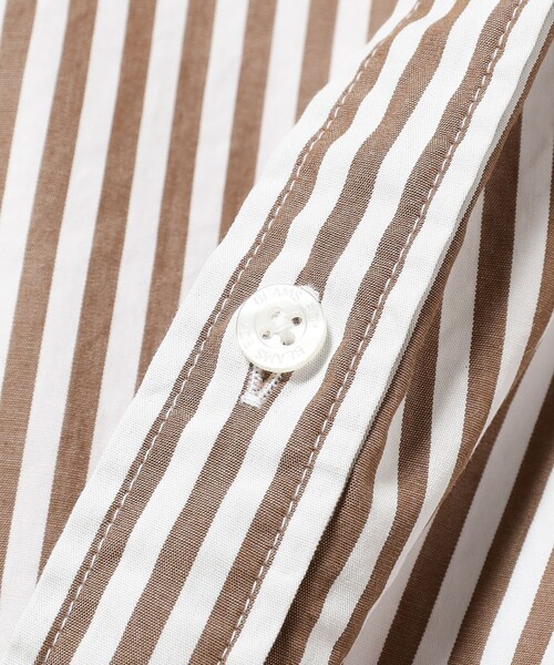 BEAMS BOY(ビームスボーイ)の「ストライプ クレイジー ボタンダウン ロングスリーブ(シャツ/ブラウス・レディース・ブラック/ブラウン/ネイビー・1/2)」の7枚目の写真