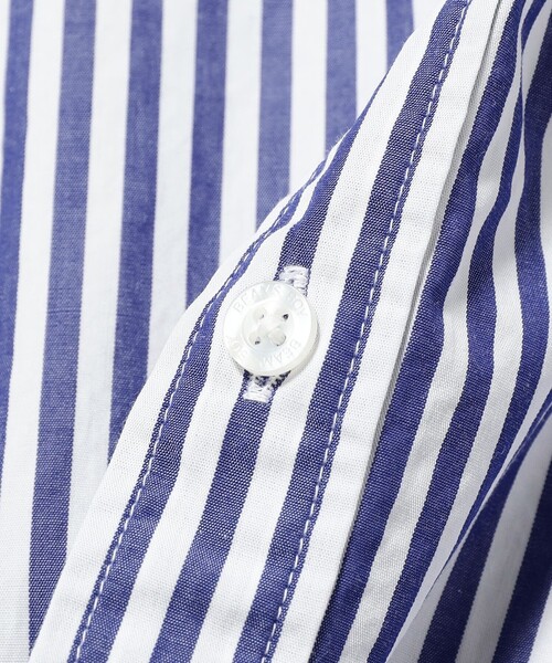 BEAMS BOY(ビームスボーイ)の「ストライプ クレイジー ボタンダウン ロングスリーブ(シャツ/ブラウス・レディース・ブラック/ブラウン/ネイビー・1/2)」の12枚目の写真