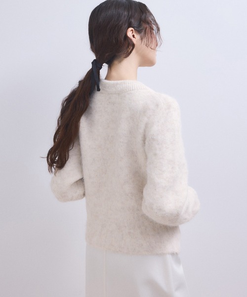 ADAM ET ROPE'（アダムエロペ）の「【WEB限定】フラッフィージップショートカーディガン（カーディガン/ボレロ・レディース・ダークブラウン/キナリ/イエロー/グレー・FREE）」の12枚目の写真