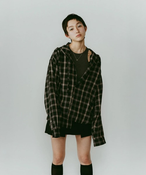 Knuth Marf(クヌースマーフ)の「hooded over shirts(シャツ/ブラウス・レディース・チェック・FREE)」の2枚目の写真