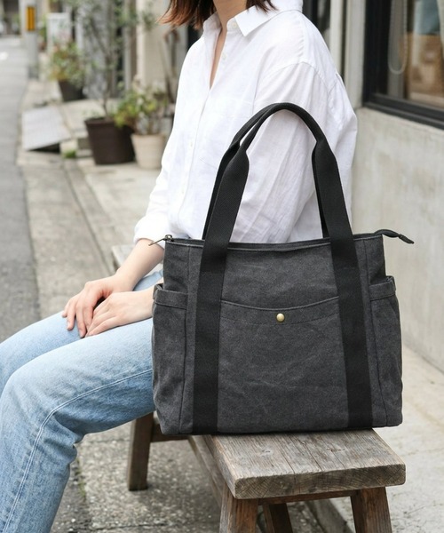 BACKYARD FAMILY(バックヤードファミリー)の「ショルダーバッグ pmyshbag02(トートバッグ・レディース・ブラウン/グレー/ベージュ/パープル/ブラック・FREE)」の8枚目の写真