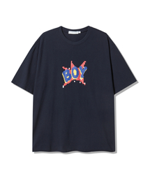 SIGNATURE（シグネチャ）の「Starboy Semi-Crop Rolling T-Shirt [Navy]（Tシャツ/カットソー・メンズ）」