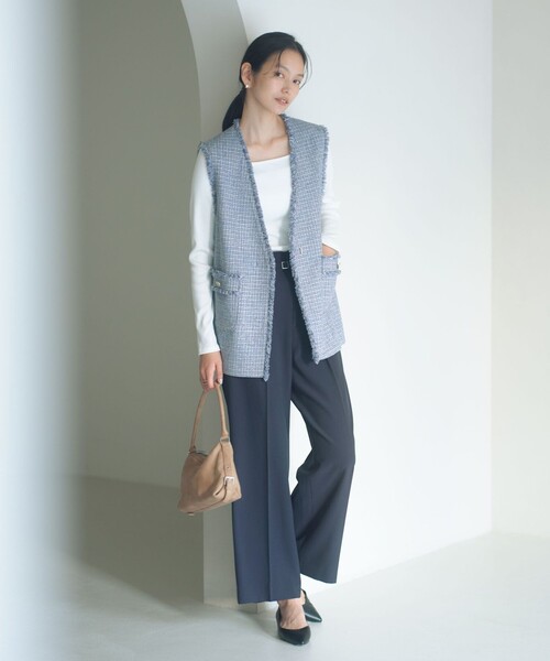 size SHORT/TALLあり］パウドレ ワイド パンツ ウォッシャブル