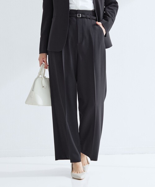 size SHORT/TALLあり］パウドレ ワイド パンツ ウォッシャブル