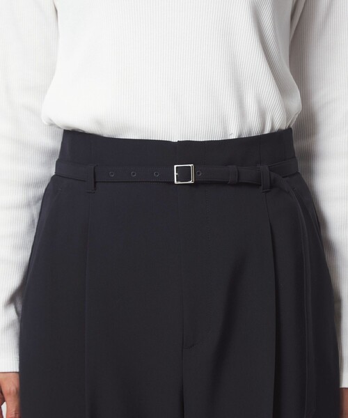 green label relaxing（グリーンレーベルリラクシング）の「［size SHORT/TALLあり］パウドレ ワイド パンツ ウォッシャブル ストレッチ（スラックス・レディース・ネイビー/ブラック・TALL/46/44/42/40/38/36/34/SHORT）」の13枚目の写真