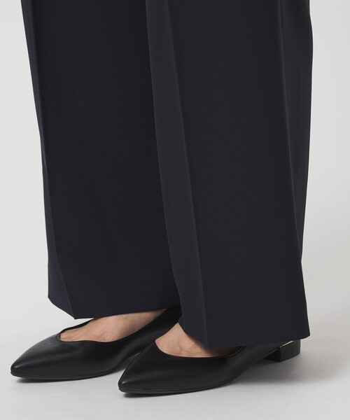 green label relaxing（グリーンレーベルリラクシング）の「［size SHORT/TALLあり］パウドレ ワイド パンツ ウォッシャブル ストレッチ（スラックス・レディース・ネイビー/ブラック・TALL/46/44/42/40/38/36/34/SHORT）」の10枚目の写真