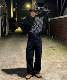 AGOD（エージーオーディー）の「Side-cut pocket peach skin cotton pants [black]（その他パンツ・メンズ）」