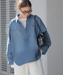 《WEB限定追加2》デニムプルオーバーシャツ
