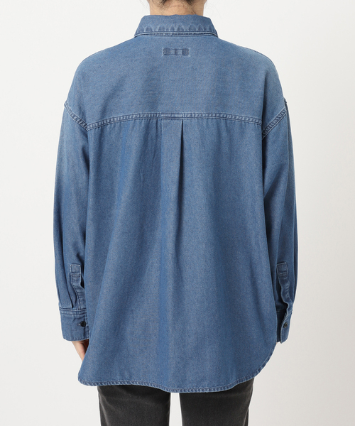 JOURNAL STANDARD relume（ジャーナルスタンダード　レリューム）の「《WEB限定追加2》デニムプルオーバーシャツ（シャツ/ブラウス・レディース・ブラック/ネイビー・FREE）」の21枚目の写真