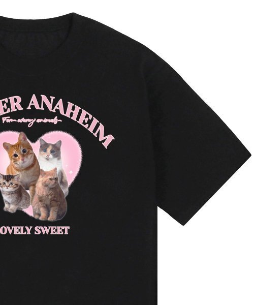 GRAVER（グレーバー）の「[ユニセックス]4 ラブリーキャット 半袖Tシャツ_ブラック（Tシャツ/カットソー・レディース・ブラック・SMALL/MEDIUM/LARGE/X-LARGE）」の5枚目の写真