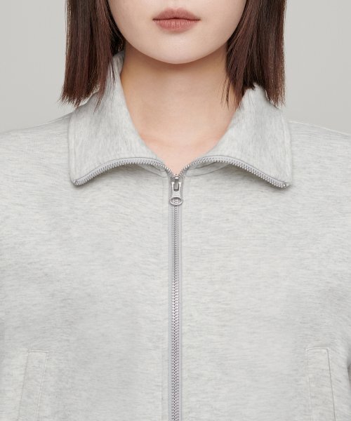 MUSINSA STANDARD WOMAN（ムシンサスタンダードウーマン）の「ウィメンズフラットテリー ハイネックスウェットジップアップ [メランジライトグレー]（スウェット・レディース・その他・X-SMALL/SMALL/MEDIUM/LARGE）」の5枚目の写真