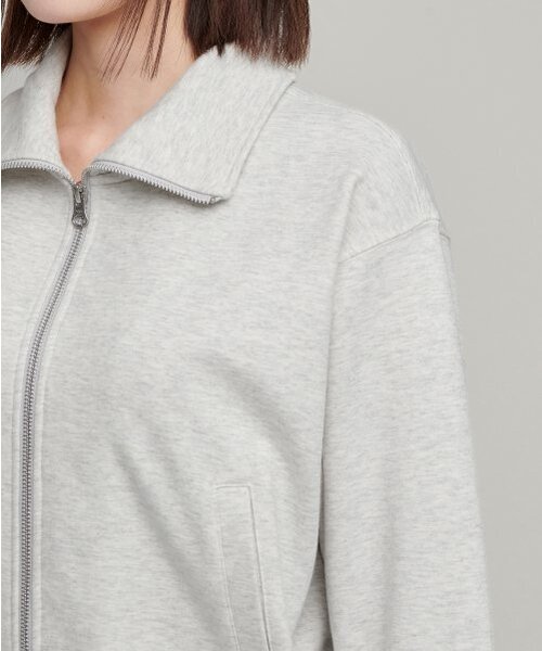 MUSINSA STANDARD WOMAN（ムシンサスタンダードウーマン）の「ウィメンズフラットテリー ハイネックスウェットジップアップ [メランジライトグレー]（スウェット・レディース・その他・X-SMALL/SMALL/MEDIUM/LARGE）」の8枚目の写真