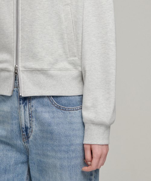 MUSINSA STANDARD WOMAN（ムシンサスタンダードウーマン）の「ウィメンズフラットテリー ハイネックスウェットジップアップ [メランジライトグレー]（スウェット・レディース・その他・X-SMALL/SMALL/MEDIUM/LARGE）」の9枚目の写真