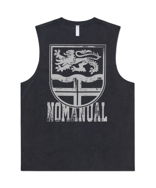 NOMANUAL（NOMANUAL）の「EMBLEM WASHED SLEEVELESS TEE - WASHED BLACK（Tシャツ/カットソー・レディース・その他・SMALL/MEDIUM/LARGE）」の2枚目の写真