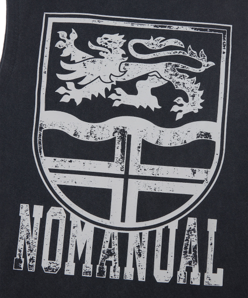 NOMANUAL（NOMANUAL）の「EMBLEM WASHED SLEEVELESS TEE - WASHED BLACK（Tシャツ/カットソー・レディース・その他・SMALL/MEDIUM/LARGE）」の6枚目の写真