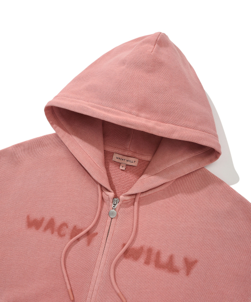 Wacky WiLLy(ワッキーウィリー)の「ウィメンズピグメントウォッシングフードジップアップピンク(パーカー・レディース・その他・F)」の4枚目の写真