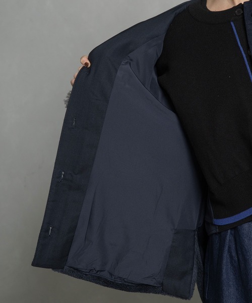 MARECHAL TERRE（マルシャルテル）の「ボアコンビネーションブルゾン（ブルゾン・レディース・ブラック/チャコールグレー/ブラウン/ネイビー・MEDIUM）」の14枚目の写真