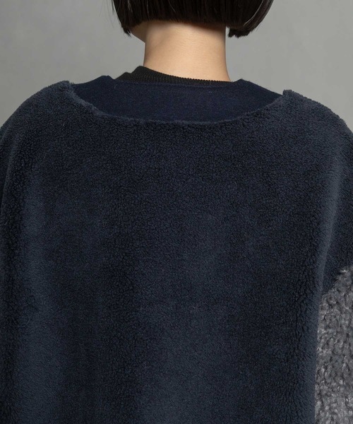 MARECHAL TERRE（マルシャルテル）の「ボアコンビネーションブルゾン（ブルゾン・レディース・ブラック/チャコールグレー/ブラウン/ネイビー・MEDIUM）」の15枚目の写真