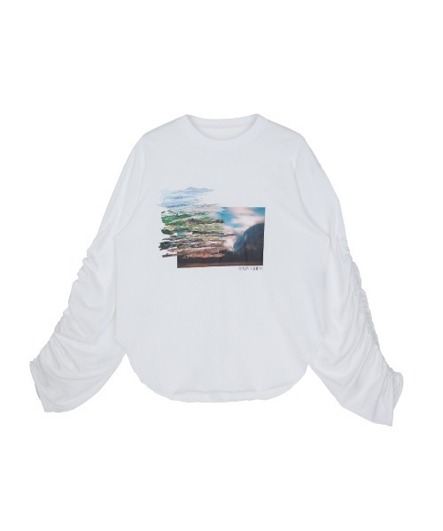 UND OIL PAINTING GATHER TOP（Tシャツ/カットソー）｜Ameri（アメリ