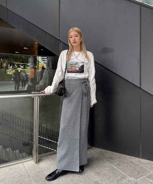 UND OIL PAINTING GATHER TOP（Tシャツ/カットソー）｜Ameri（アメリ