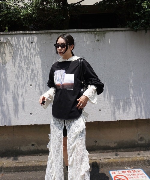 UND OIL PAINTING GATHER TOP（Tシャツ/カットソー）｜Ameri（アメリ