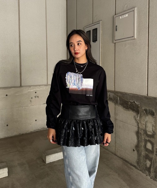 UND OIL PAINTING GATHER TOP（Tシャツ/カットソー）｜Ameri（アメリ