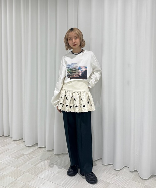 UND OIL PAINTING GATHER TOP（Tシャツ/カットソー）｜Ameri（アメリ