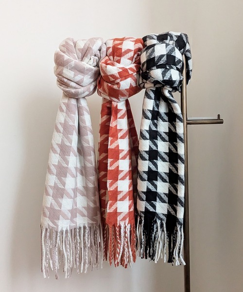 14柄展開/2025-26AW】もっちり あったか 大判 チェック ストール 千鳥