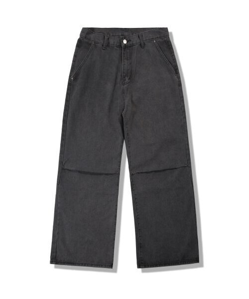 GUBIN(グビン)の「ワイドリベットポイントデニムパンツ - グレー(デニムパンツ・レディース・その他・LARGE/MEDIUM)」の2枚目の写真
