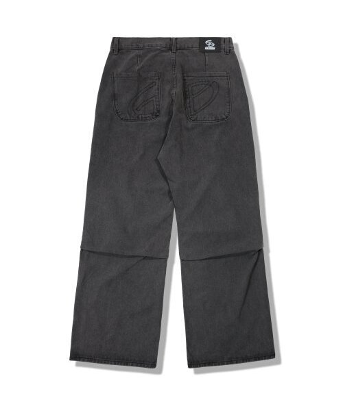 GUBIN(グビン)の「ワイドリベットポイントデニムパンツ - グレー(デニムパンツ・レディース・その他・LARGE/MEDIUM)」の3枚目の写真
