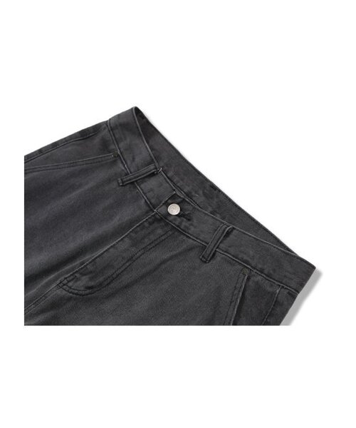 GUBIN(グビン)の「ワイドリベットポイントデニムパンツ - グレー(デニムパンツ・レディース・その他・LARGE/MEDIUM)」の4枚目の写真