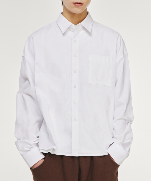 SIGNATURE（シグネチャ）の「オックスフォードクロップシャツ[ホワイト]（シャツ/ブラウス・レディース・その他・MEDIUM/LARGE）」の2枚目の写真