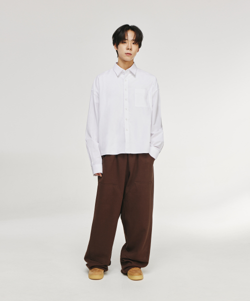 SIGNATURE（シグネチャ）の「オックスフォードクロップシャツ[ホワイト]（シャツ/ブラウス・レディース・その他・MEDIUM/LARGE）」の3枚目の写真