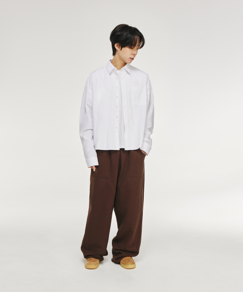 SIGNATURE（シグネチャ）の「オックスフォードクロップシャツ[ホワイト]（シャツ/ブラウス・レディース・その他・MEDIUM/LARGE）」の4枚目の写真