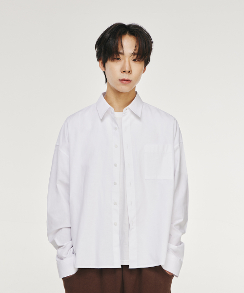 SIGNATURE（シグネチャ）の「オックスフォードクロップシャツ[ホワイト]（シャツ/ブラウス・レディース・その他・MEDIUM/LARGE）」の5枚目の写真