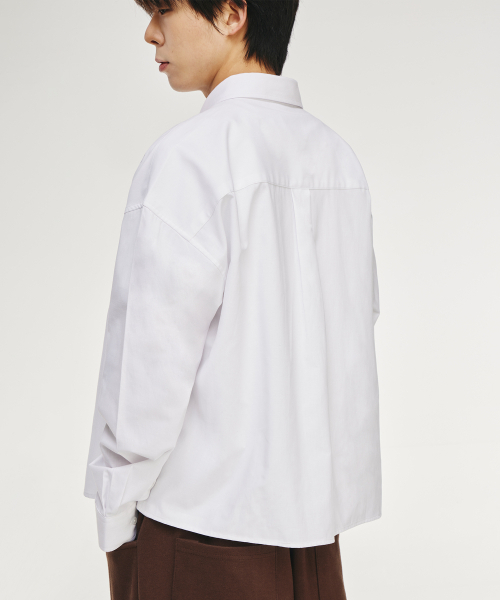SIGNATURE（シグネチャ）の「オックスフォードクロップシャツ[ホワイト]（シャツ/ブラウス・レディース・その他・MEDIUM/LARGE）」の6枚目の写真