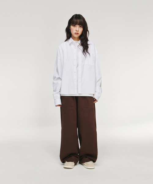 SIGNATURE（シグネチャ）の「オックスフォードクロップシャツ[ホワイト]（シャツ/ブラウス・レディース・その他・MEDIUM/LARGE）」の8枚目の写真