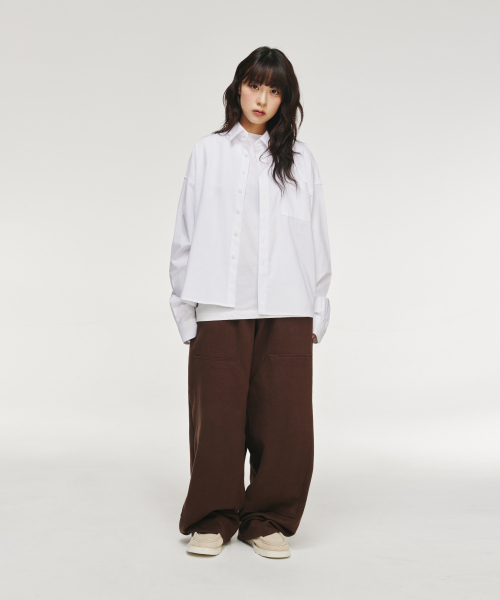 SIGNATURE（シグネチャ）の「オックスフォードクロップシャツ[ホワイト]（シャツ/ブラウス・レディース・その他・MEDIUM/LARGE）」の9枚目の写真