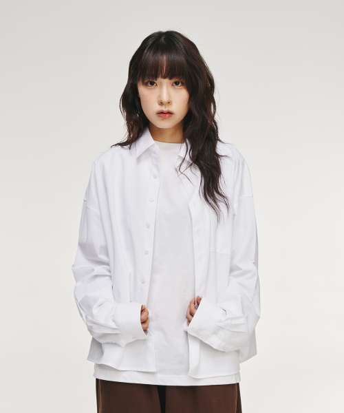 SIGNATURE（シグネチャ）の「オックスフォードクロップシャツ[ホワイト]（シャツ/ブラウス・レディース・その他・MEDIUM/LARGE）」の10枚目の写真