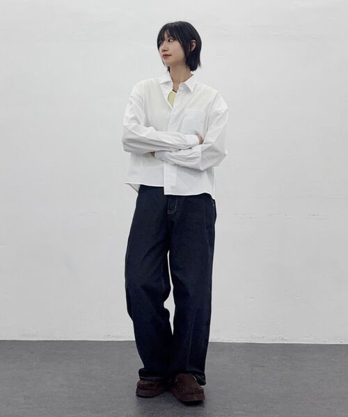 SIGNATURE（シグネチャ）の「オックスフォードクロップシャツ[ホワイト]（シャツ/ブラウス・レディース・その他・MEDIUM/LARGE）」の18枚目の写真