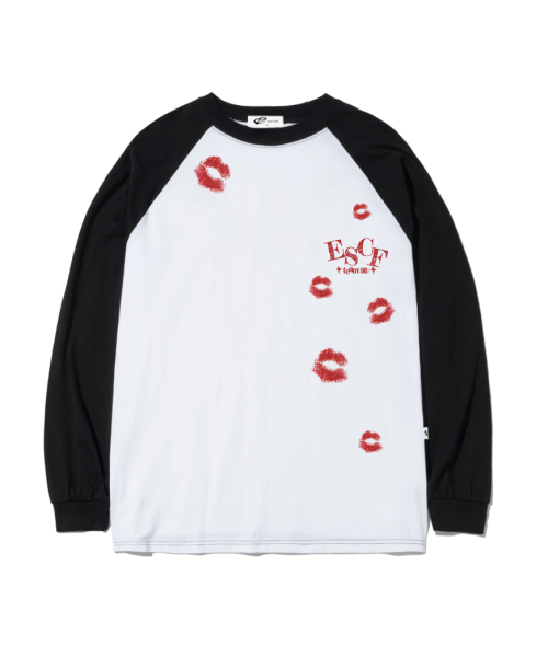 ESCAPEFROM（エスケープフロム）の「リップクラッシュプリントロングスリーブ [2カラー]（Tシャツ/カットソー・レディース・ホワイト/ブラック・MEDIUM/LARGE/SMALL）」の4枚目の写真