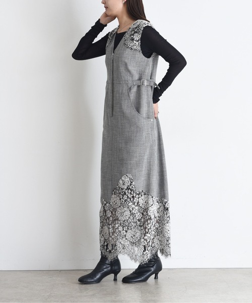 レーストリム ボクシィラインZIPワンピース Eimee Law│Eimee Law